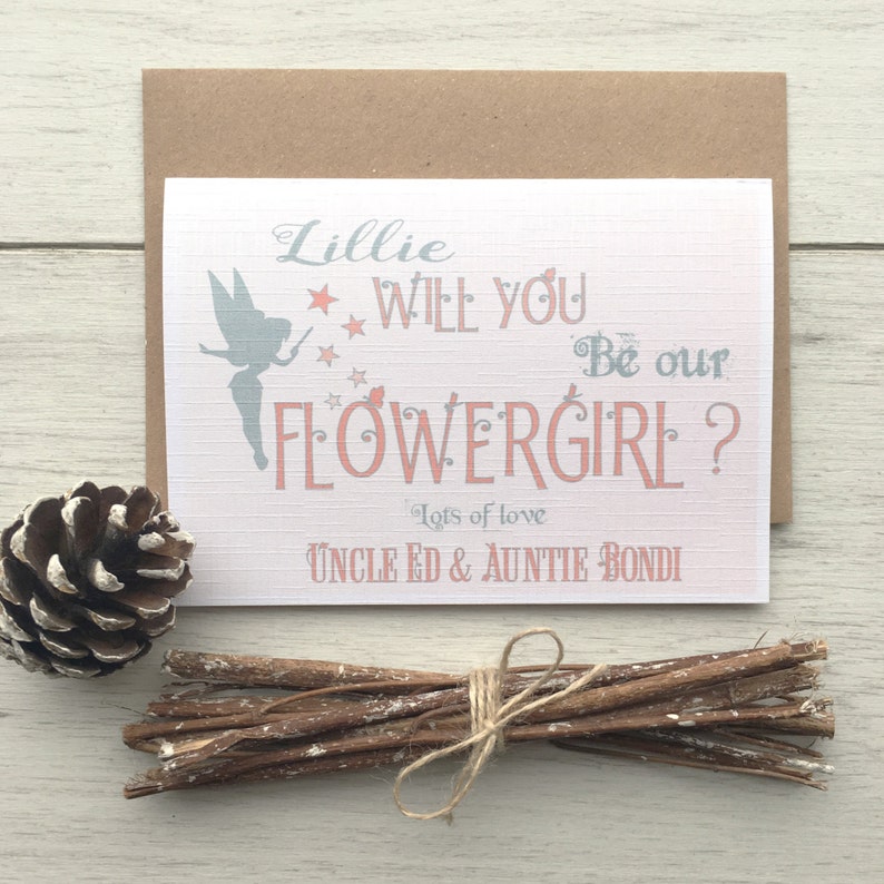 Will You Be My Flower Girl Proposal Card Personalised Flower Etsy UK