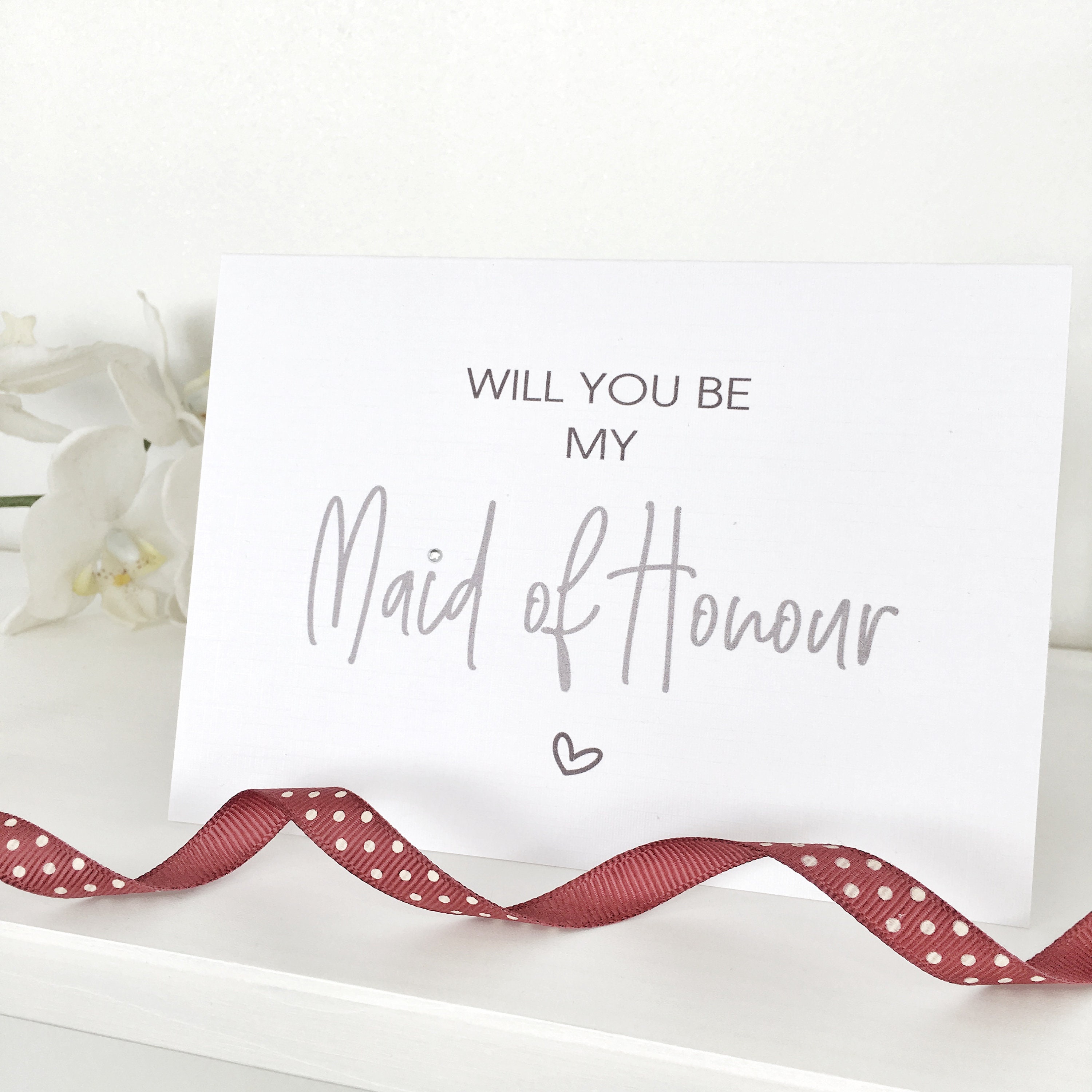 Will You Be My Maid of Honour on My Wedding Day Proposal Card Etsy UK — free download