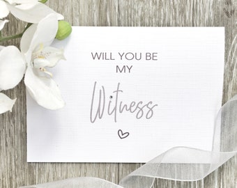 Will You Be My Witness on My Wedding Day - Proposal Card