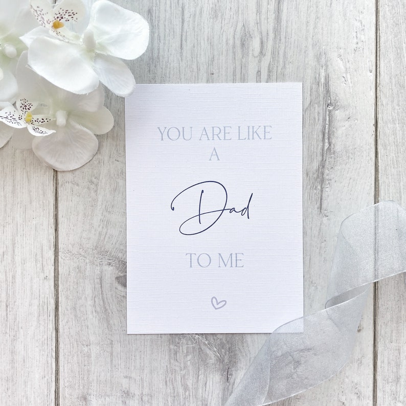 Step Dad Father's Day Card, Like a Dad To Me Card, Fathers Day, Card to Step Dad, Fathers Day Card, Step Dad, Special Person Card image 3