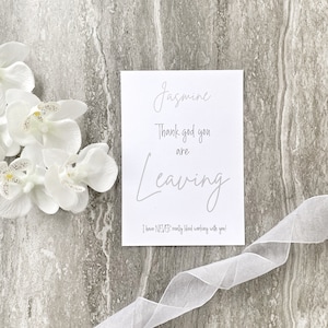 Funny Congratulations on New Job Leaving Card, Congrats Card, Good Luck Card, Sorry Not Sorry, Colleague Leaving, Co Worker Card (SKU Jasmi)