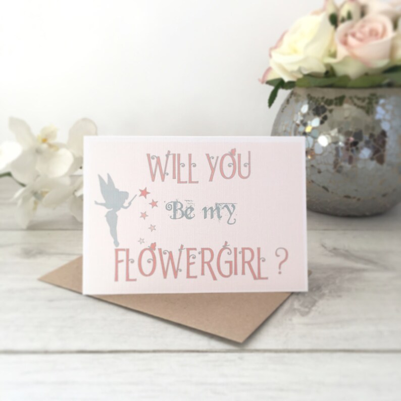 Will You Be My Flower Girl Proposal Card Personalised Flower Etsy