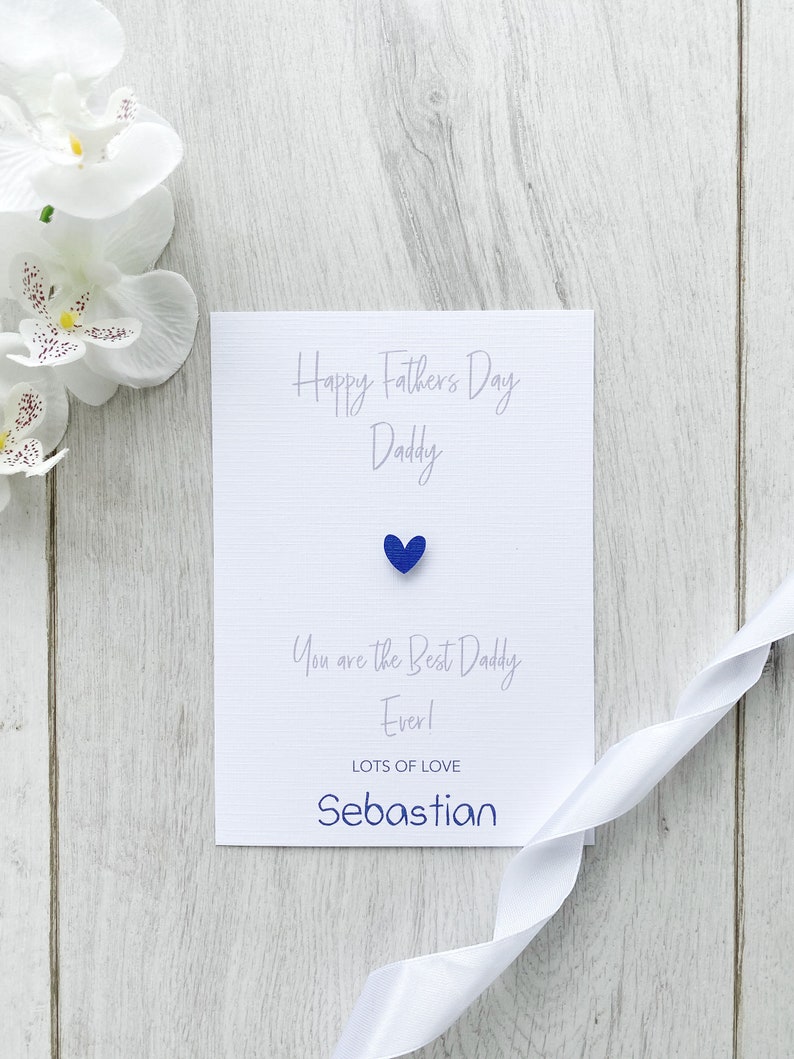 Personalised Father's Day Card for Daddy, Daddy Card, Father's Day Card, From the Child Card, Fathers Day from Child, Dad SKU Sebastian22 image 7