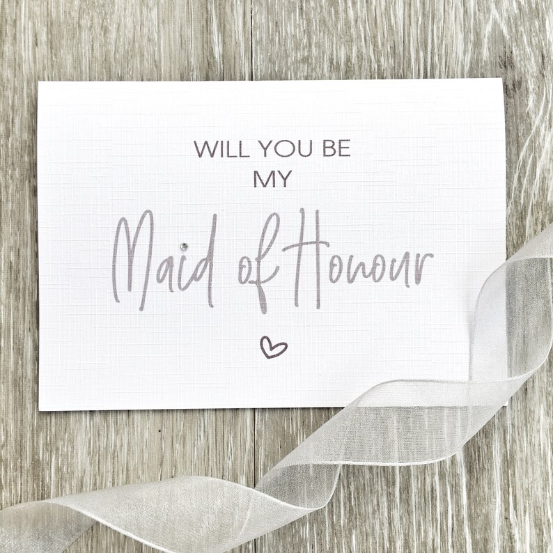 Will You Be My Maid of Honour on My Wedding Day Proposal Card Etsy UK — free download