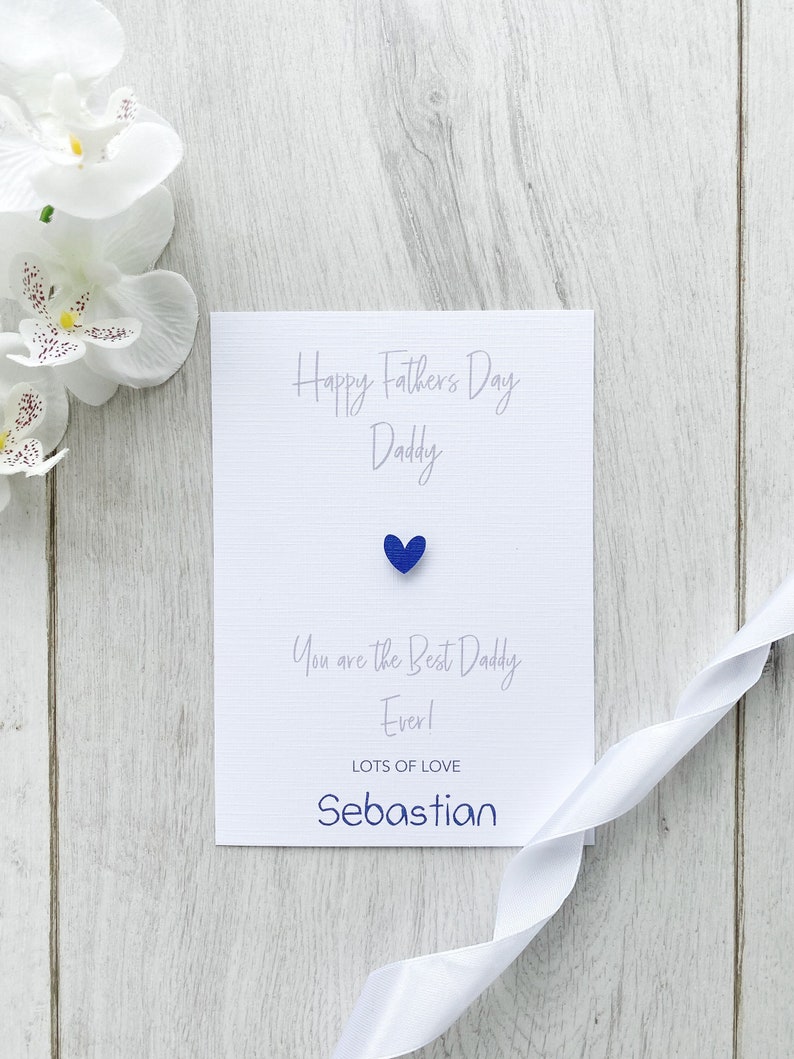 Personalised Father's Day Card for Daddy, Daddy Card, Father's Day Card, From the Child Card, Fathers Day from Child, Dad SKU Sebastian22 image 1