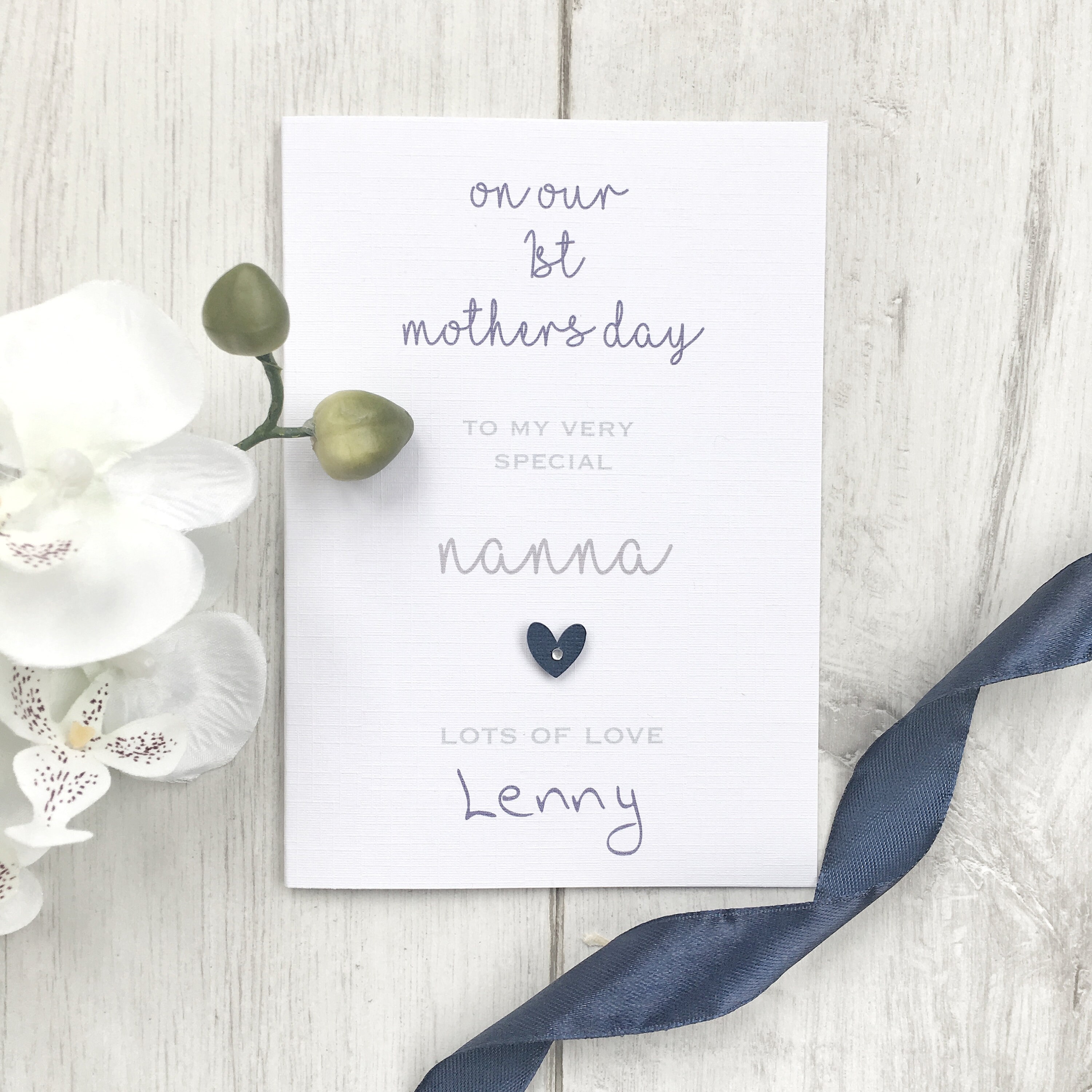 Personalised Mothers Day Card for 1st Mothers Day as Nanna - Etsy UK