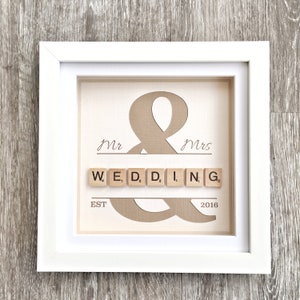 Personalised Wedding Frame gift, Personalised Wedding Gift, Personalised Frame, Wedding Gift, Scrabble frame Gift, Wedding Present image 5