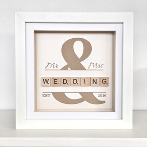 Personalised Wedding Frame gift, Personalised Wedding Gift, Personalised Frame, Wedding Gift, Scrabble frame Gift, Wedding Present image 3