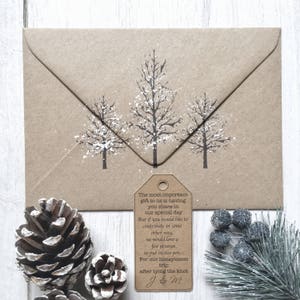 SAMPLE Rustic Winter Wedding Invitation, Rustic Wedding, Winter Wedding, Christmas Wedding Invitation, Rustic Winter Wedding, Snow Wedding image 10