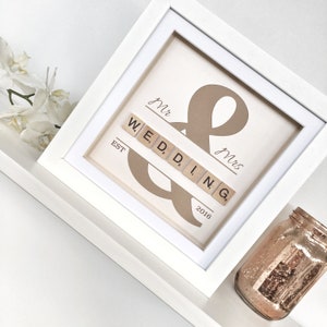 Personalised Wedding Frame gift, Personalised Wedding Gift, Personalised Frame, Wedding Gift, Scrabble frame Gift, Wedding Present image 2