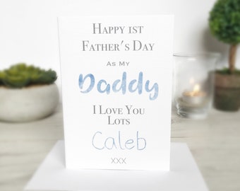 Personalised Fathers Day Card, Fathers Day Card, Card for Daddy, Fathers Day, Fathers Day Card, Daddy Card, Happy Fathers Day (SKU Caleb)