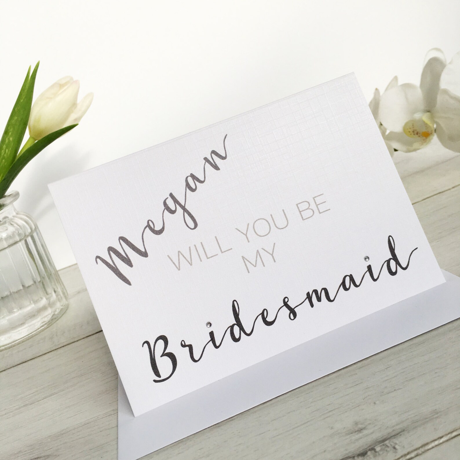Will You Be My Bridesmaid Card Will You Be Card Bridesmaid Etsy