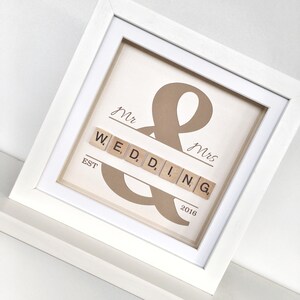 Personalised Wedding Frame gift, Personalised Wedding Gift, Personalised Frame, Wedding Gift, Scrabble frame Gift, Wedding Present image 6
