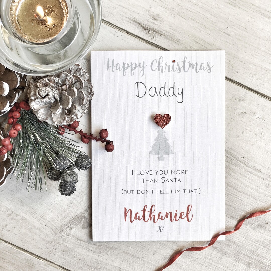 Daddy's Christmas Card Daddy's Personalised Christmas - Etsy UK