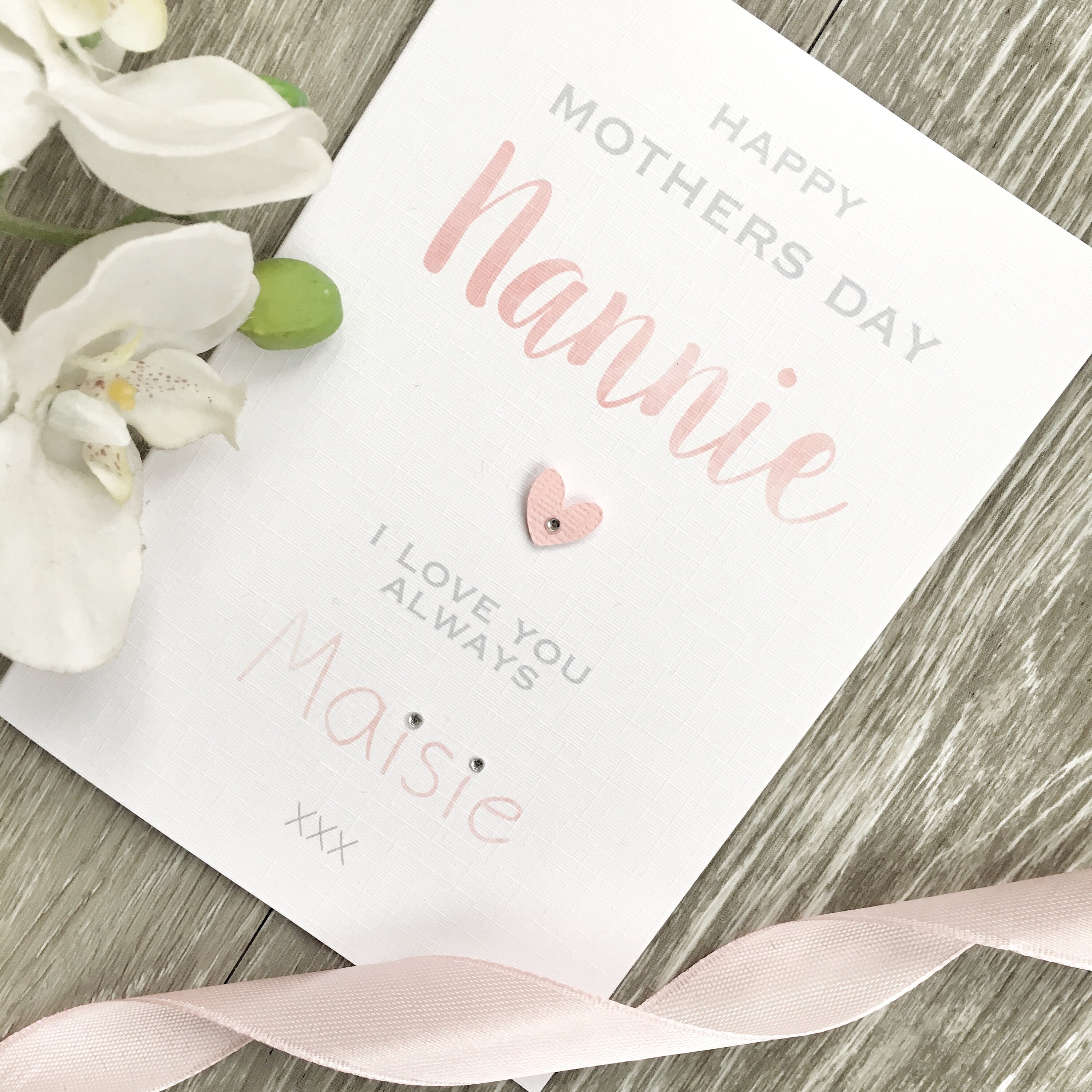 Personalised Mothers Day Card to Nannie From From - Etsy