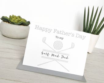 Fathers Day Card, Fathers Day Golfing Card for Dad, Fathers Card, Golf Mad Dad Card, Golf, Dads Who Golf Card, Golf, Dad's Fathers Day Card