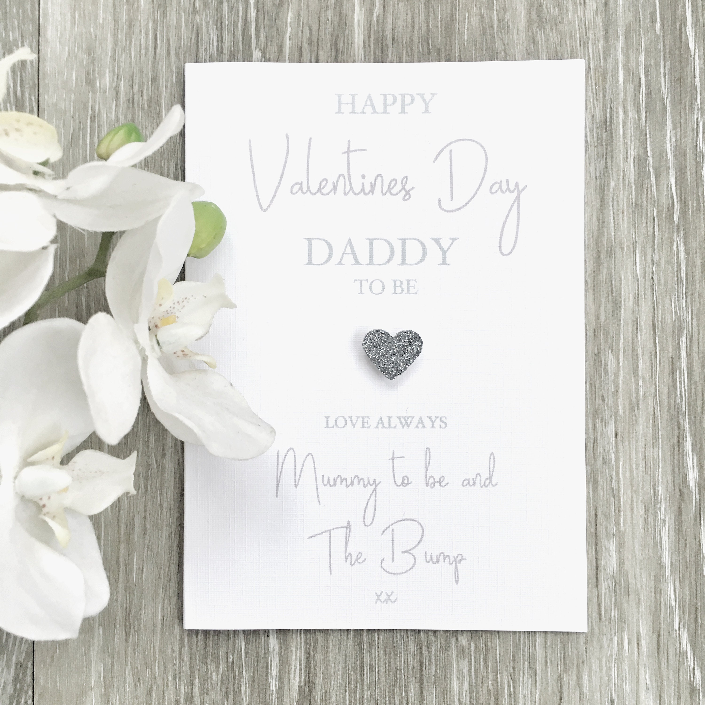 Personalised Daddy Valentine Card Daddy From Bump Daddy to | Etsy