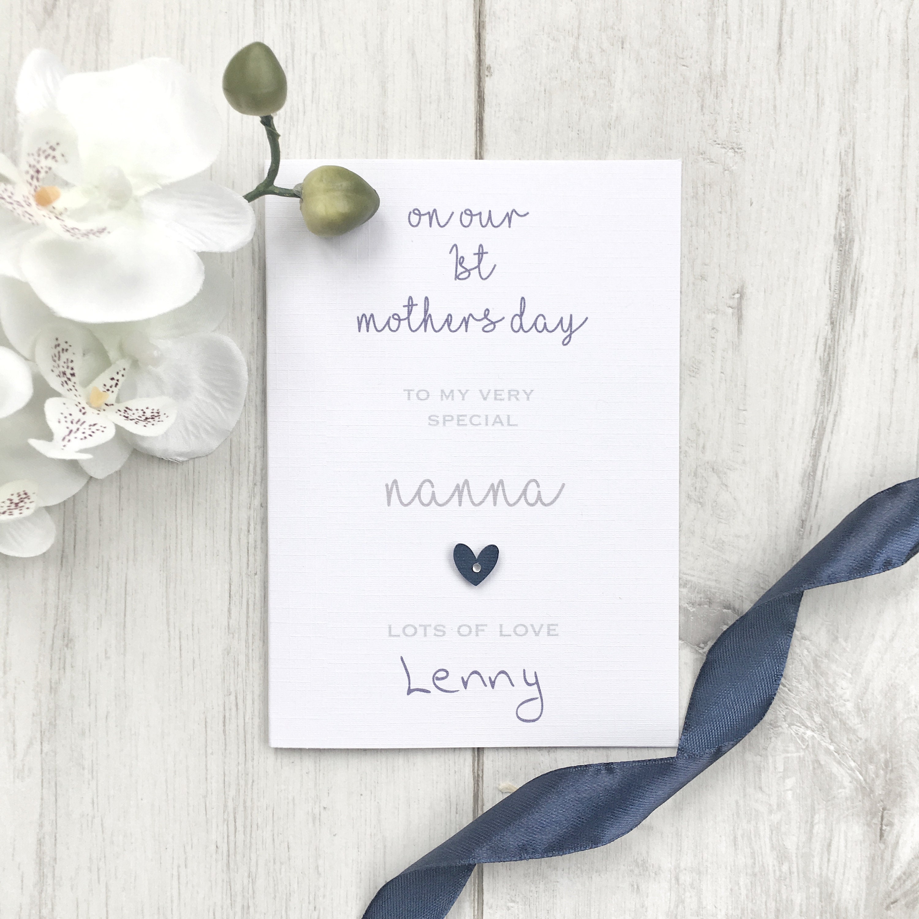 Personalised Mothers Day Card for 1st Mothers Day as Nanna - Etsy UK