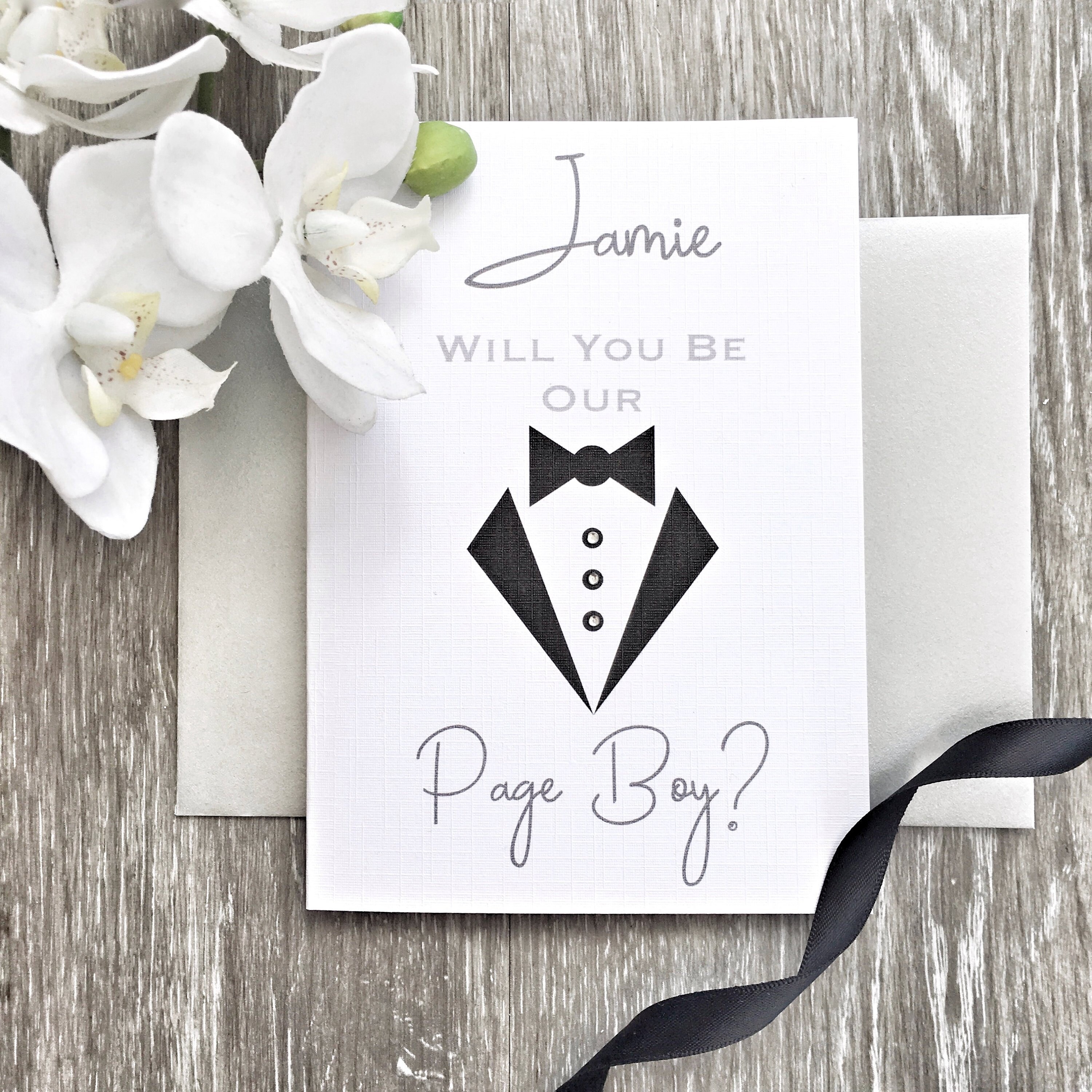 Will You Be My Page Boy Card Page Boy Card Card for Page Etsy UK