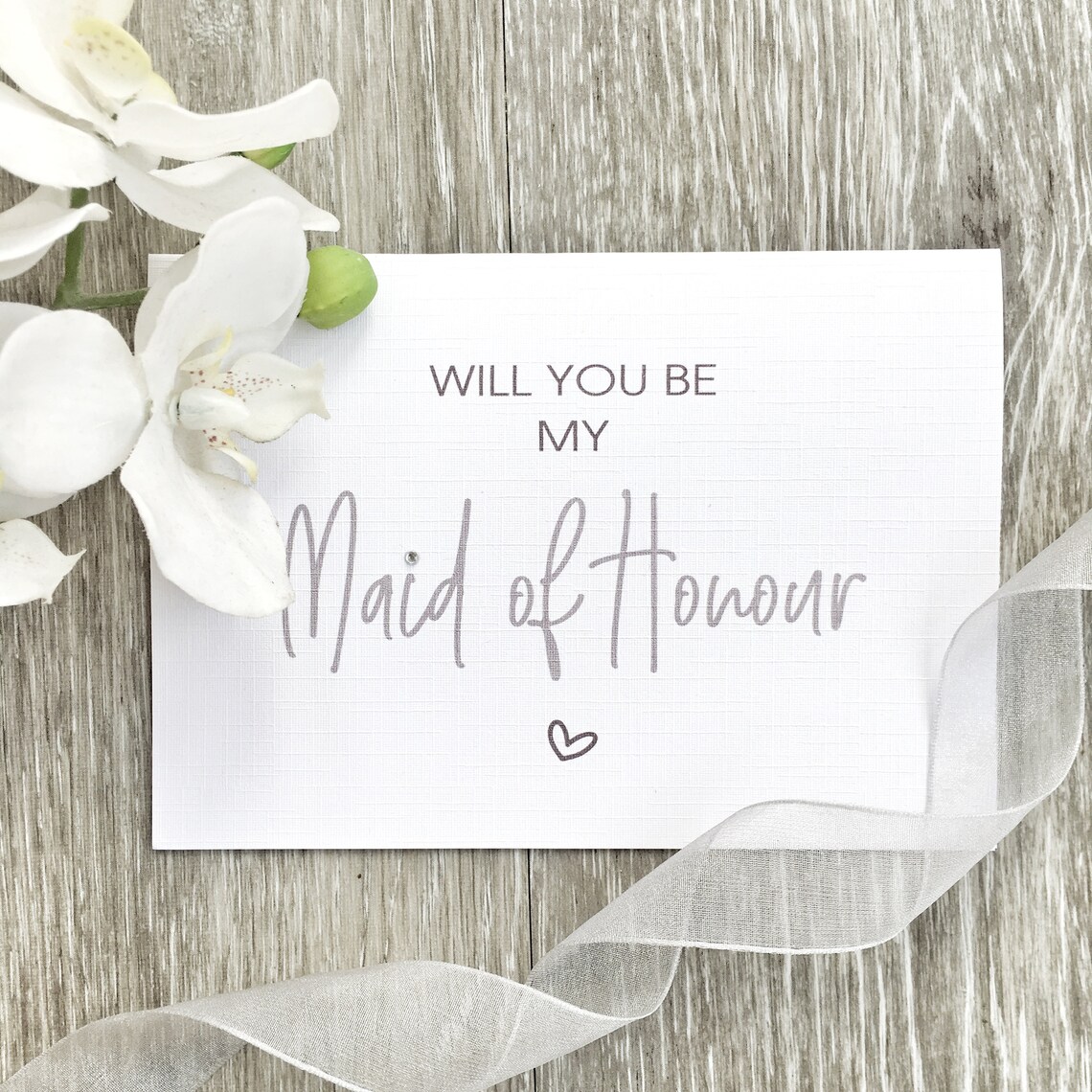 Will You Be My Maid of Honour on My Wedding Day Proposal Card Etsy UK — free download