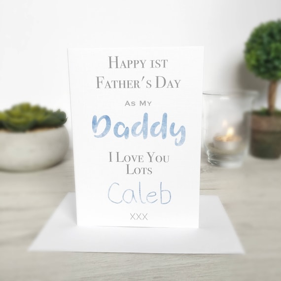 personalised first fathers day card