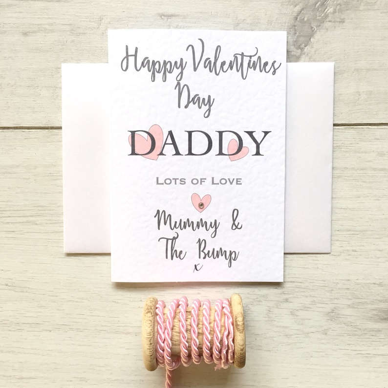 Personalised Daddy Valentine Card Daddy From Bump Daddy to | Etsy