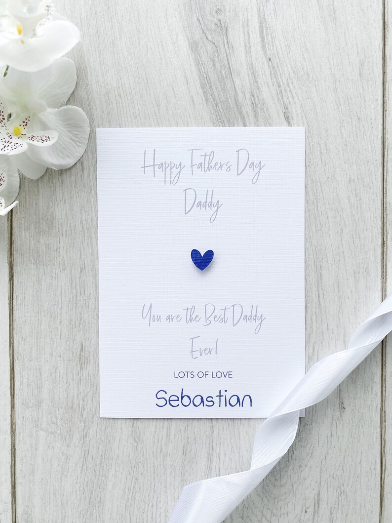 Personalised Father's Day Card for Daddy, Daddy Card, Father's Day Card, From the Child Card, Fathers Day from Child, Dad SKU Sebastian22 image 3