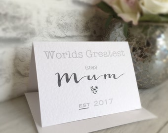Mothers Day Card, Step Mum Mothers Day Card, Step Mum Card, Step Mum Mothers Day, Step Mum Birthday, Step Mum Birthday Card, Mothers Card