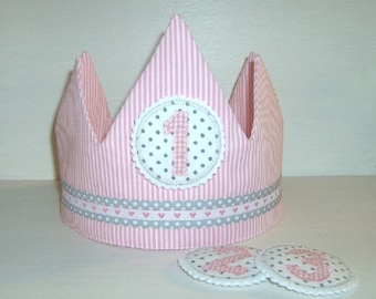 Birthday crown with any 3 number buttons (139.28-55.27.04)