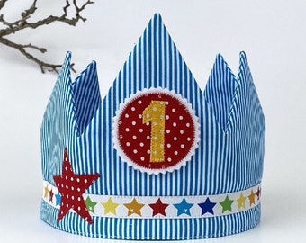 Birthday crown with 3 arbitrary number buttons (165.78.07.01.S07)