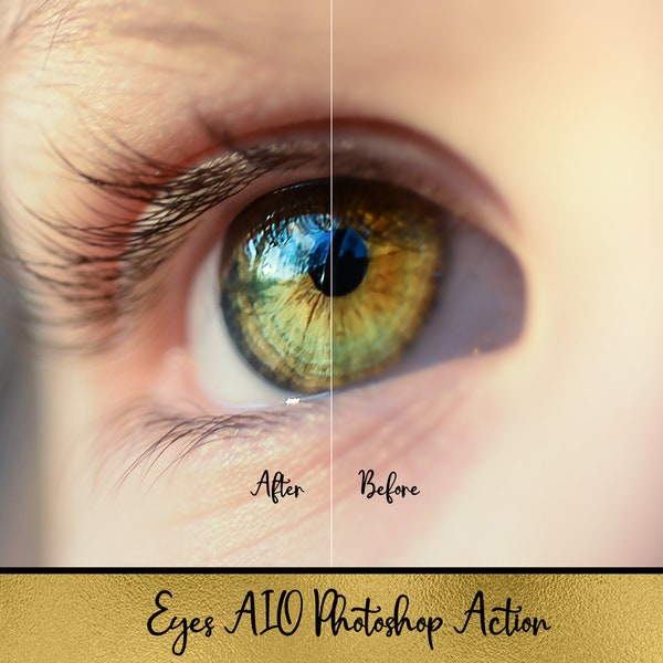 Ultimate Eye Sharpening Photoshop Action Retouch Editing Portrait Sharpen Action Sharp Eyes Catchlight Action Enhance Eyes PS Actions