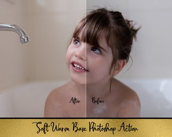 Soft Warm Base - Photo Editing Action - Photoshop Action