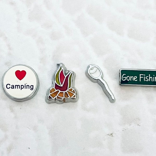 camping floating charms for memory lockets