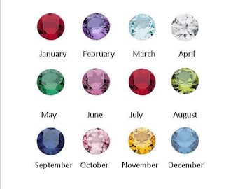 Birthstone floating charms 4mm round