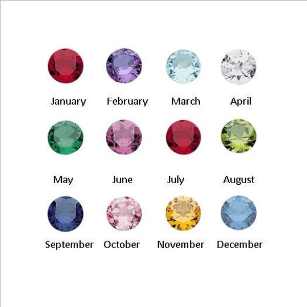 Birthstone floating charms 4mm round
