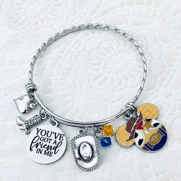 Toy story Woody you got a friend in me bangle charm bracelet