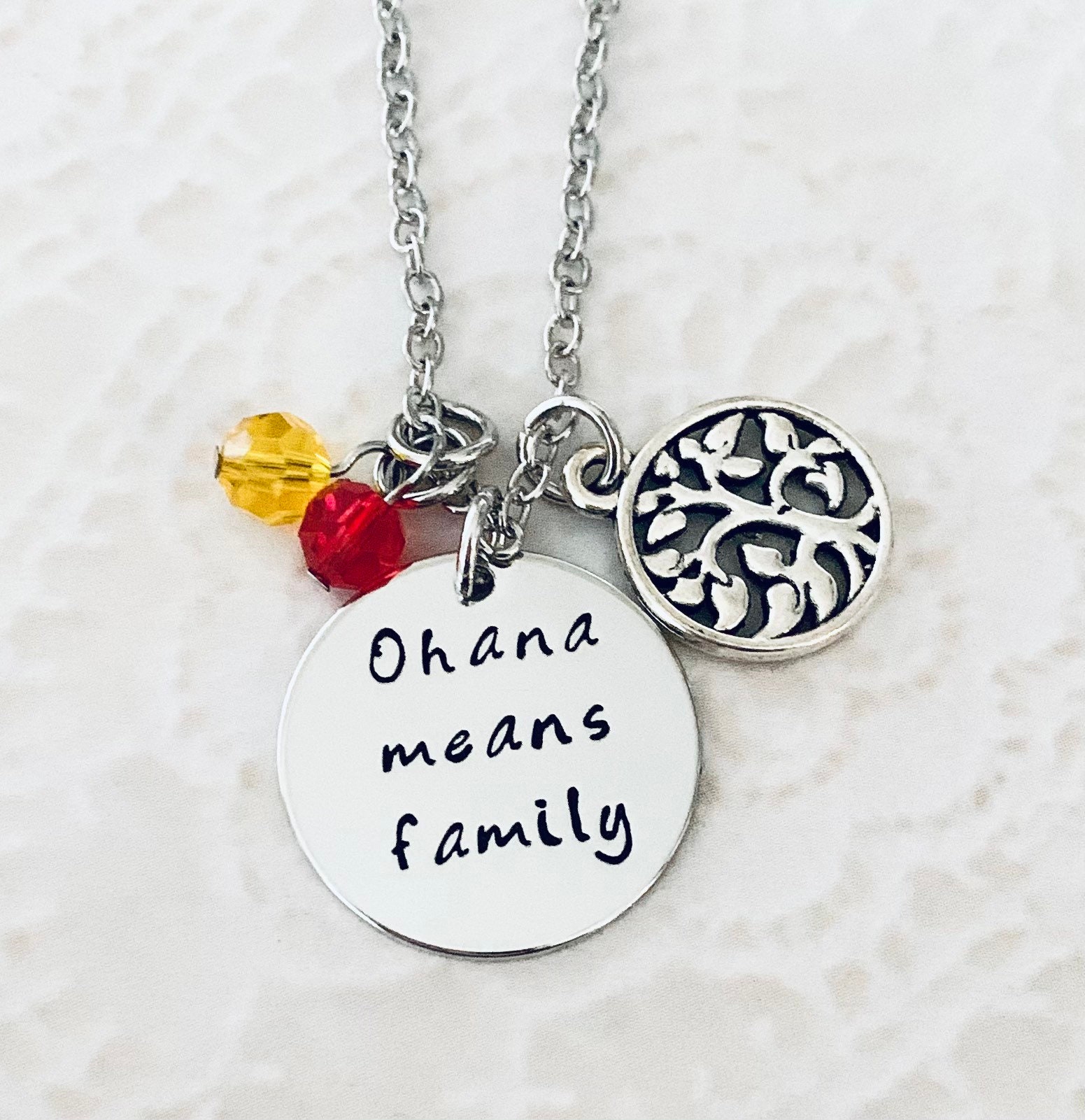 Ohana means family best sale necklace