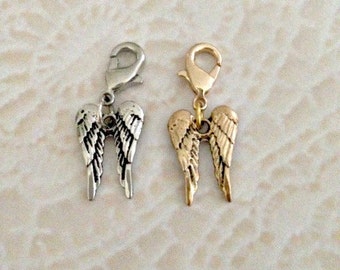 Angel wings Dangle charms for memory lockets