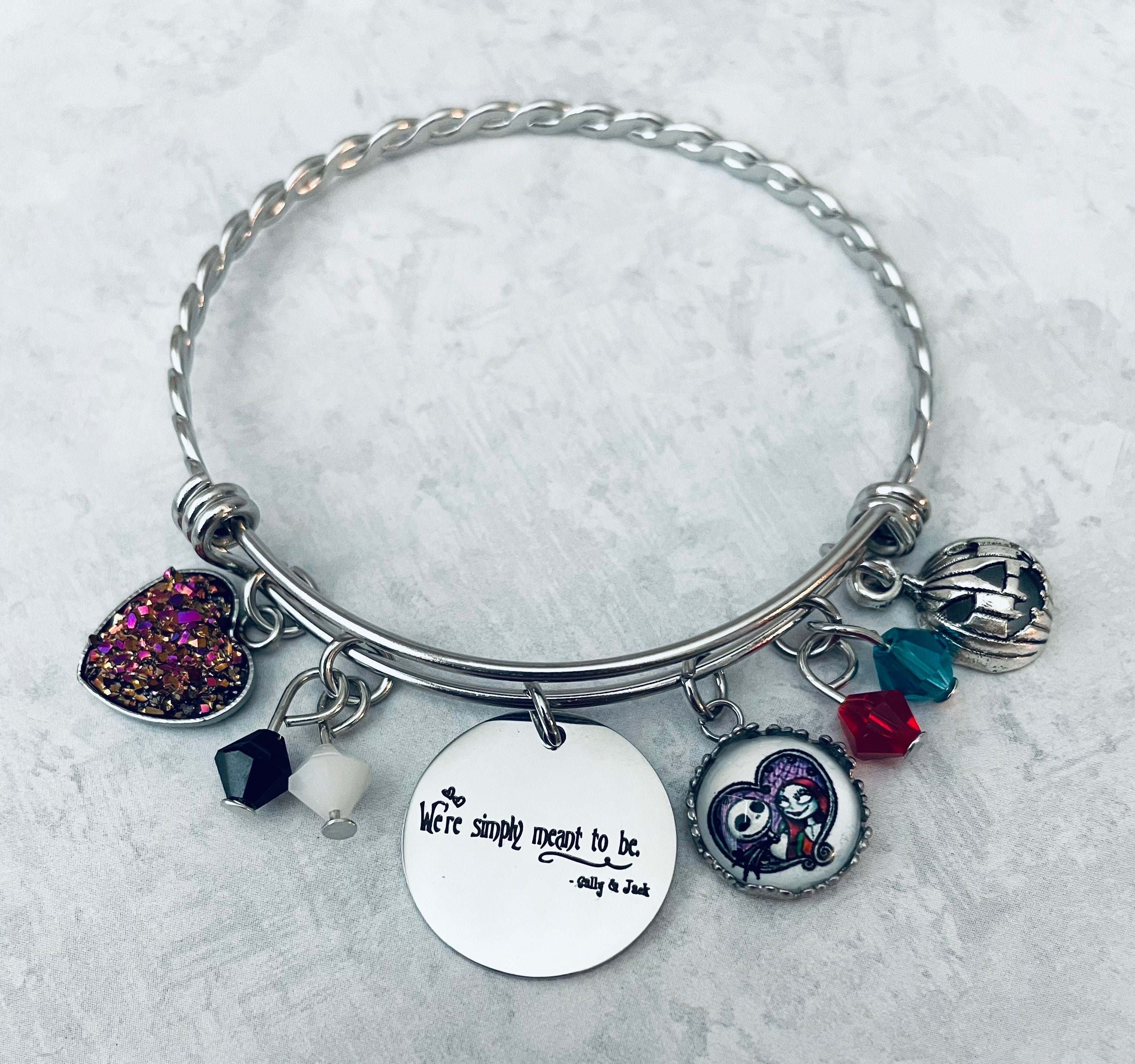 Jack Skellington and Sally Were Simply Meant to Be Bangle Charm