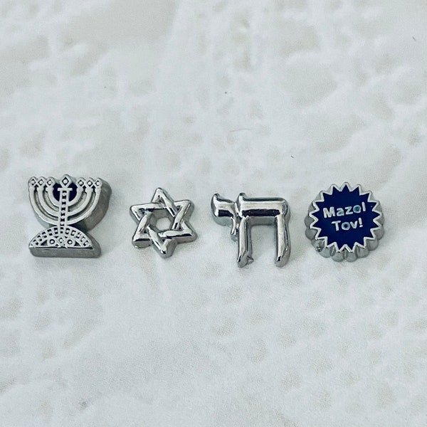 Hanukkah Holiday Jewish charms for memory lockets