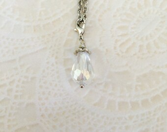 Crystal dangle charm for memory lockets