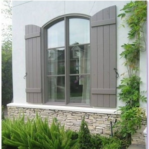 Arched Board and Batten Shutters image 1