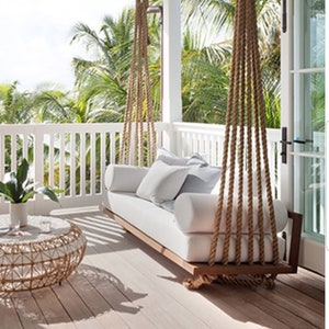 Woven Rope Porch Swing: Modern  Hanging Bed