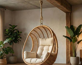 Exact length rope system for hanging chairs
