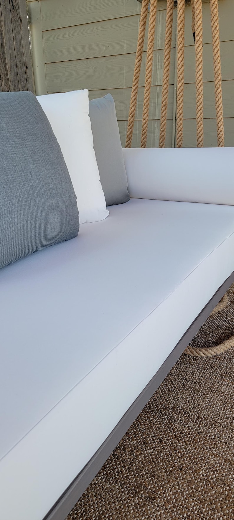 Woven Rope Porch Swing: Modern Hanging Bed image 7