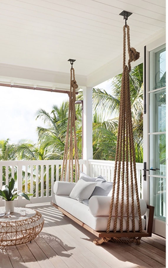 Woven Rope Porch Swing 