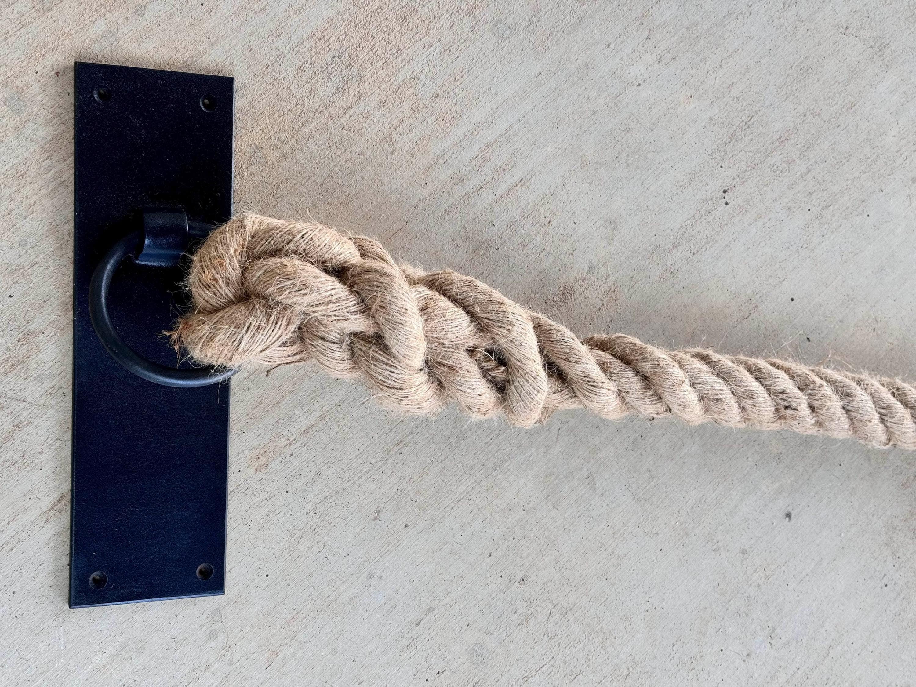 Rustic Latigo Rope Handrail for Stairs, Deck & Loft - Custom Safety ...