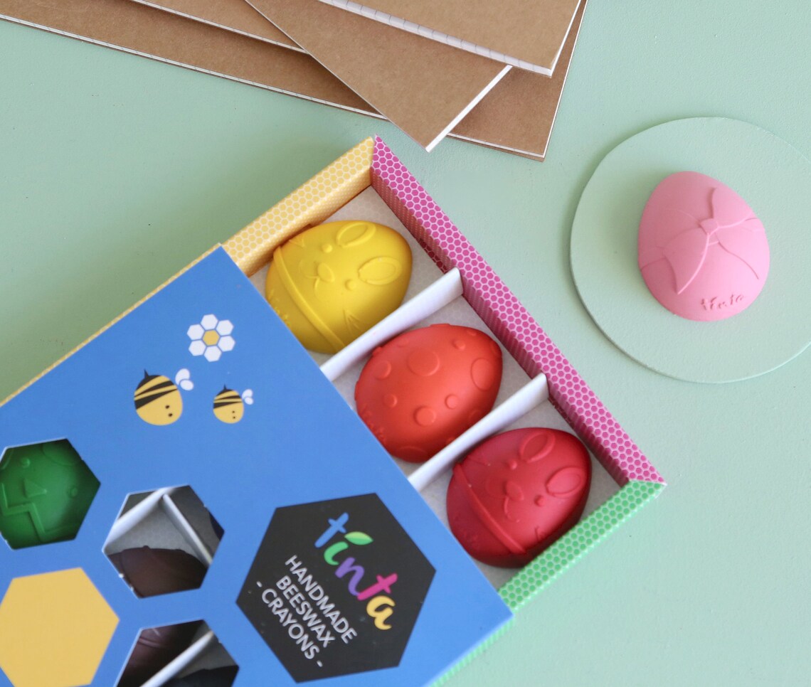 Easter Egg Crayons Beeswax Crayons Easter Gifts for Kid Etsy