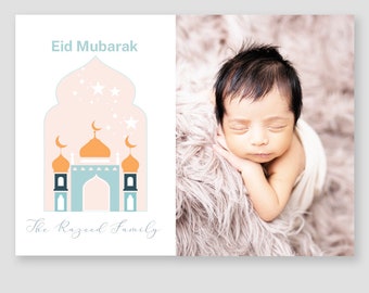 Modern Eid Greeting Card. Eid Photo Greeting Card. Whimsical Eid Greetings. Eid Celebrations. Eid. Happy Eid Greeting card. Eid Mubarak card