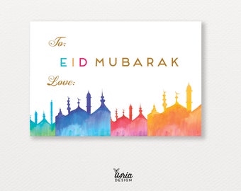 Eid Mubarak Favor Tags. DIY  Eid Favor Tags.  DIY Eid Mubarak Gift Tags. Eid Gift Tags. DIY Printing Eid Party Favor Tags. Eid Party Tags.